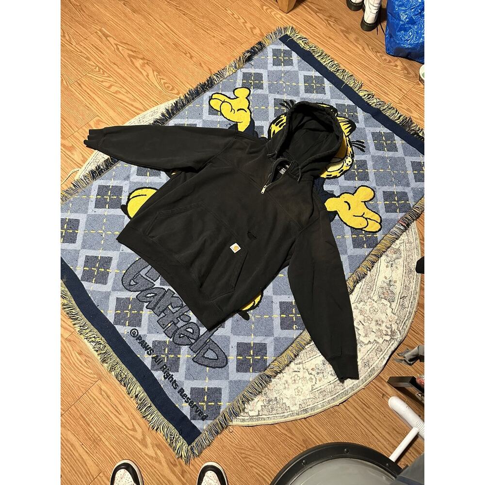 Vintage Faded Carhartt Quarter Zip Hoodie sweater
